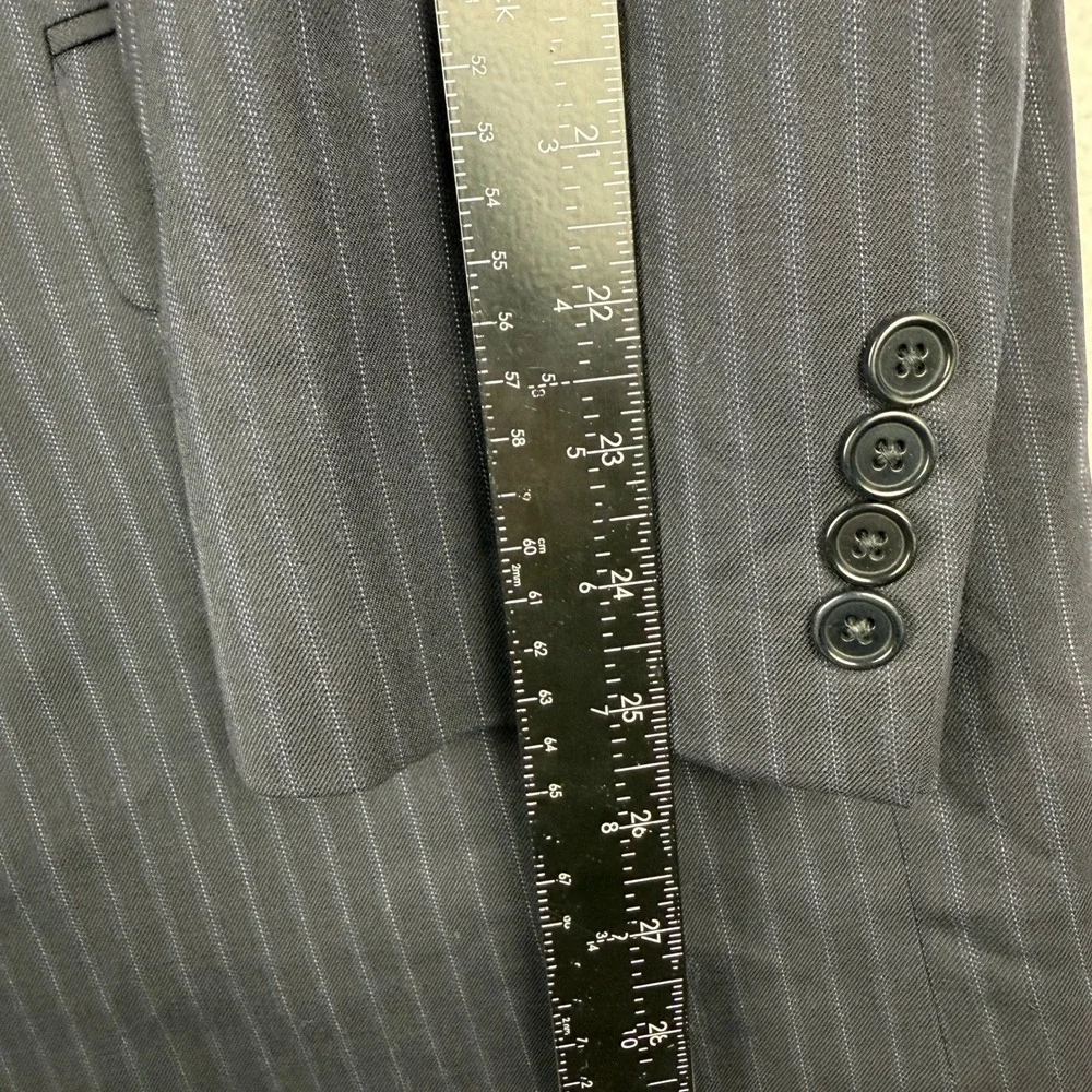 Brooks Brothers 346 Suit Jacket Mens 50R Navy Blue Pinstripe Wool Stretch Blazer